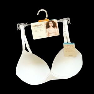 White T-Shirt Bra Wireless Lightly Lined Size 34C NWT